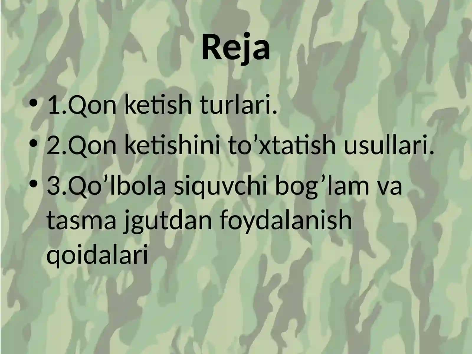 Qon ketish turlari 2