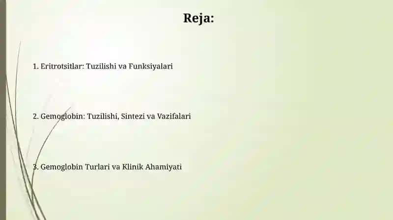 Eritrotsitlar gemoglabin va uning turlari 2