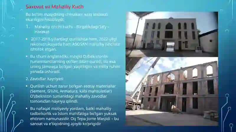Oq tepa jome masjidi e’tiqod va sahovat timsoli 2