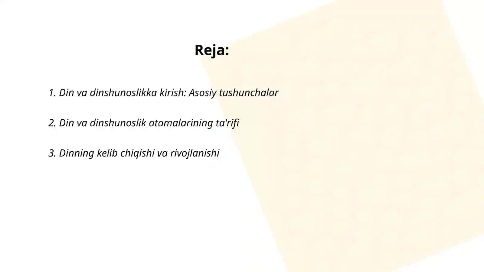 Din va dinshunoslikka kirish 2