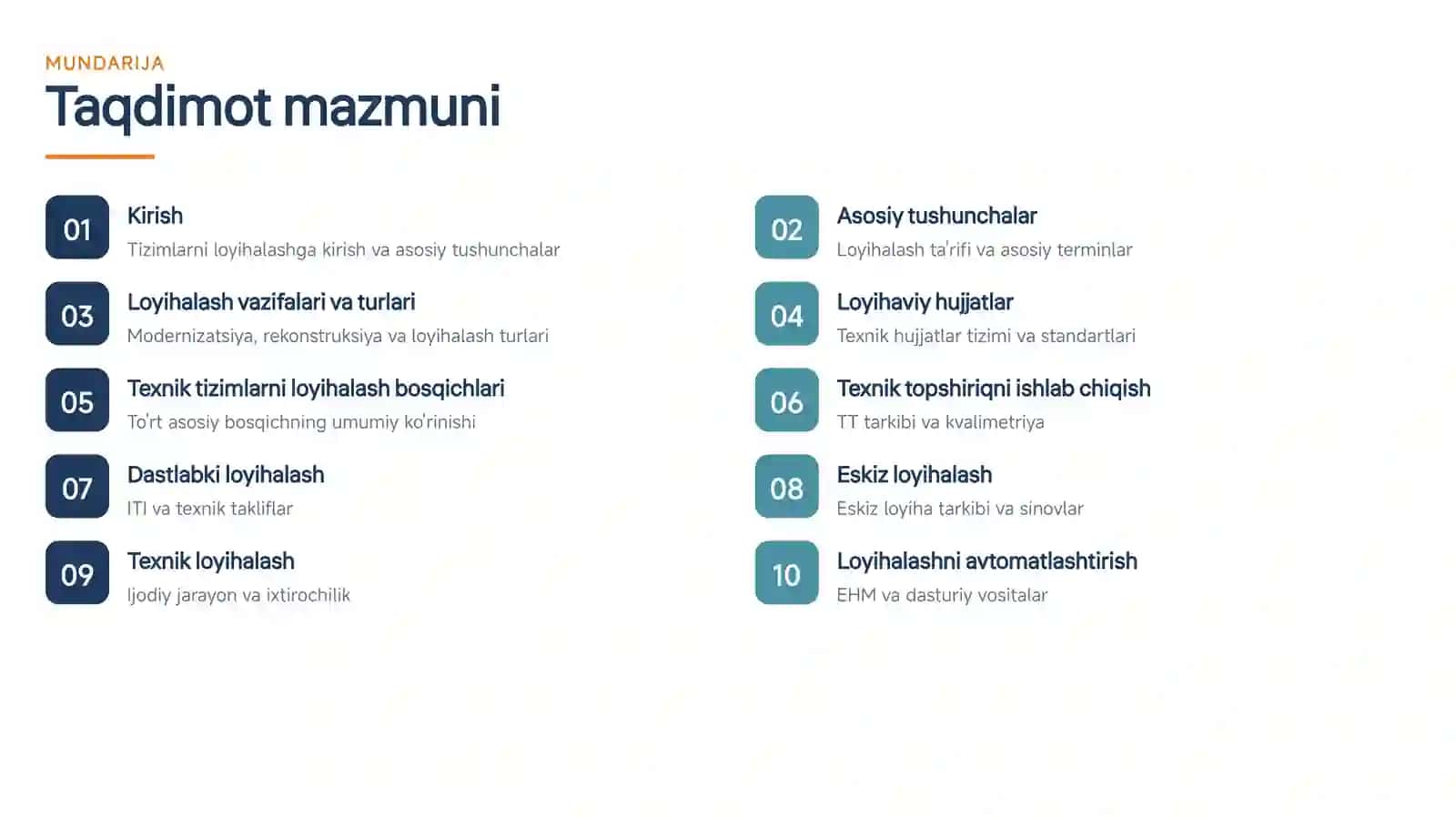 Akademik kurs taqdimoti 2