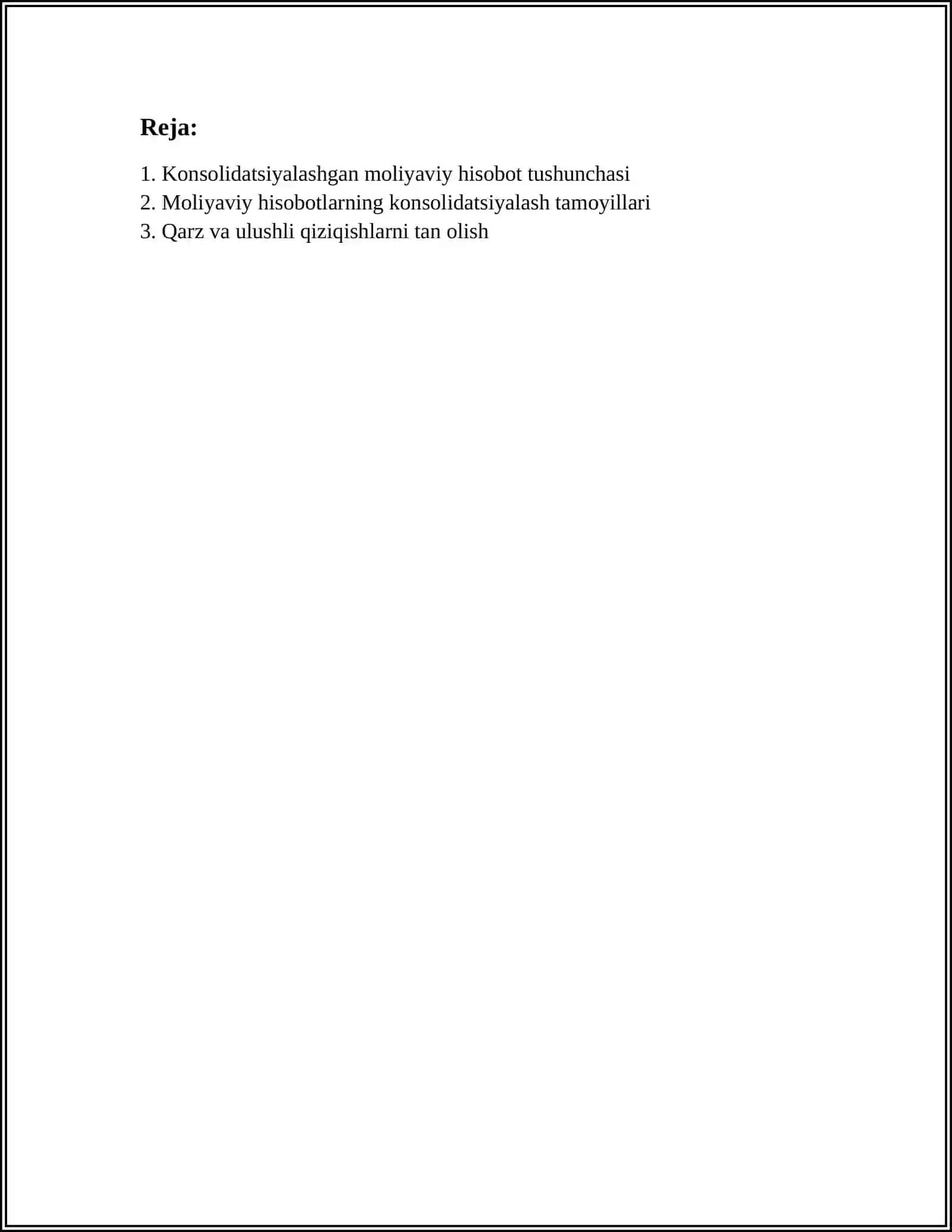 KONSOLIDATSIYALASHGAN MOLIYAVIY HISOBOTLARNI TAYYORLASH 2
