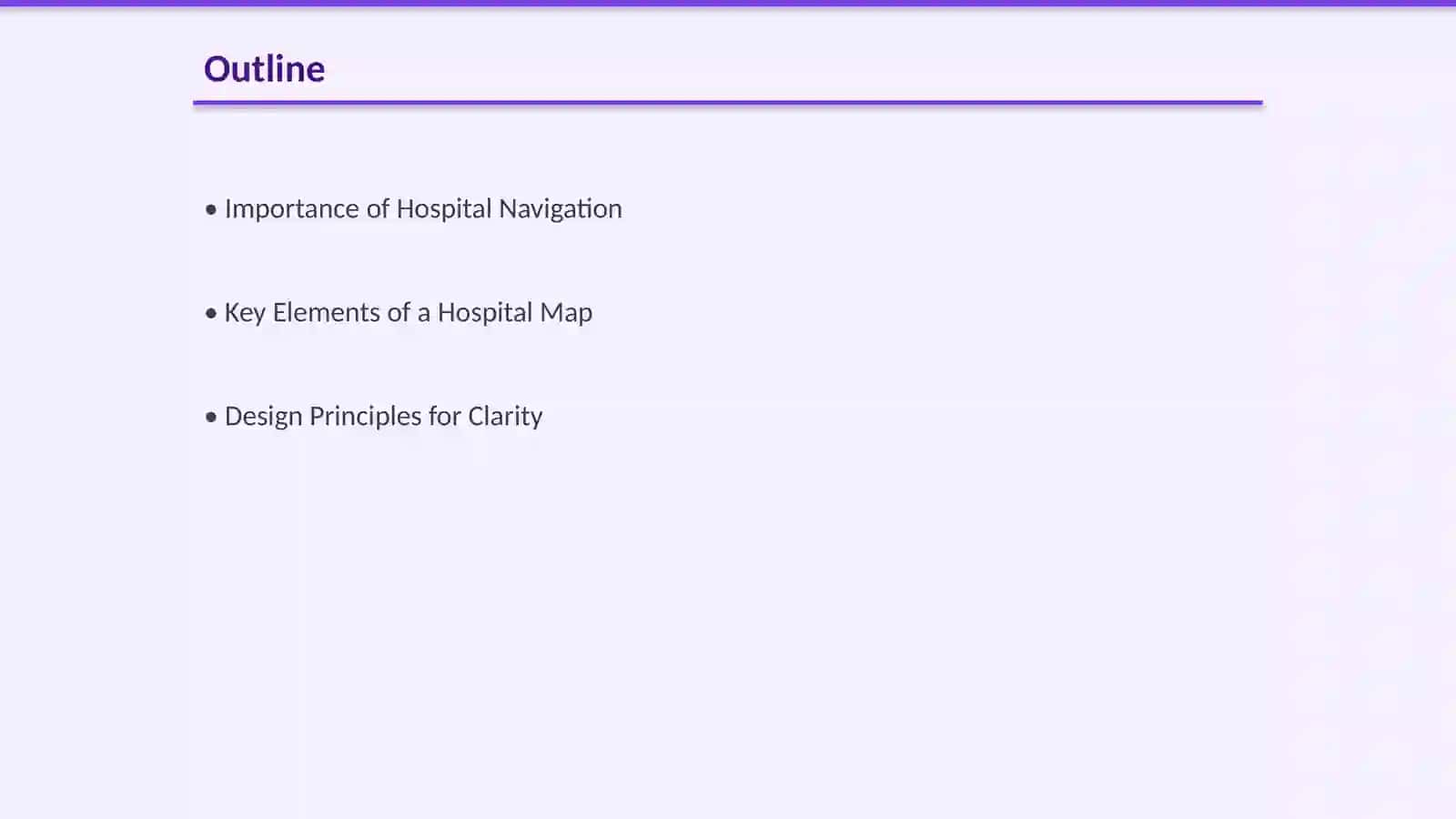 Create a hospital map with English directions 2