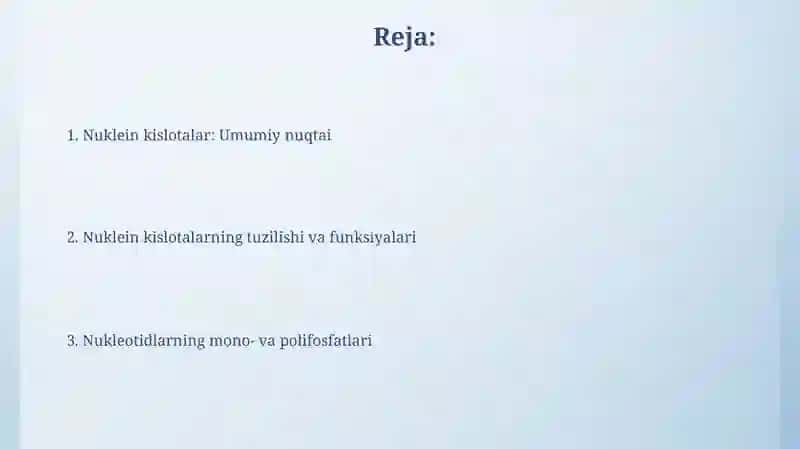 Nuklein kislotalar.Nukleozidlarning mono- va polifosfatlari 2