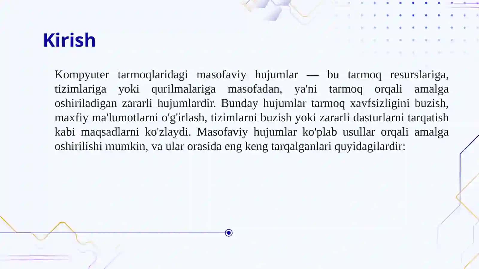 Masofaviy hujumlar va ularning ta'siri 2