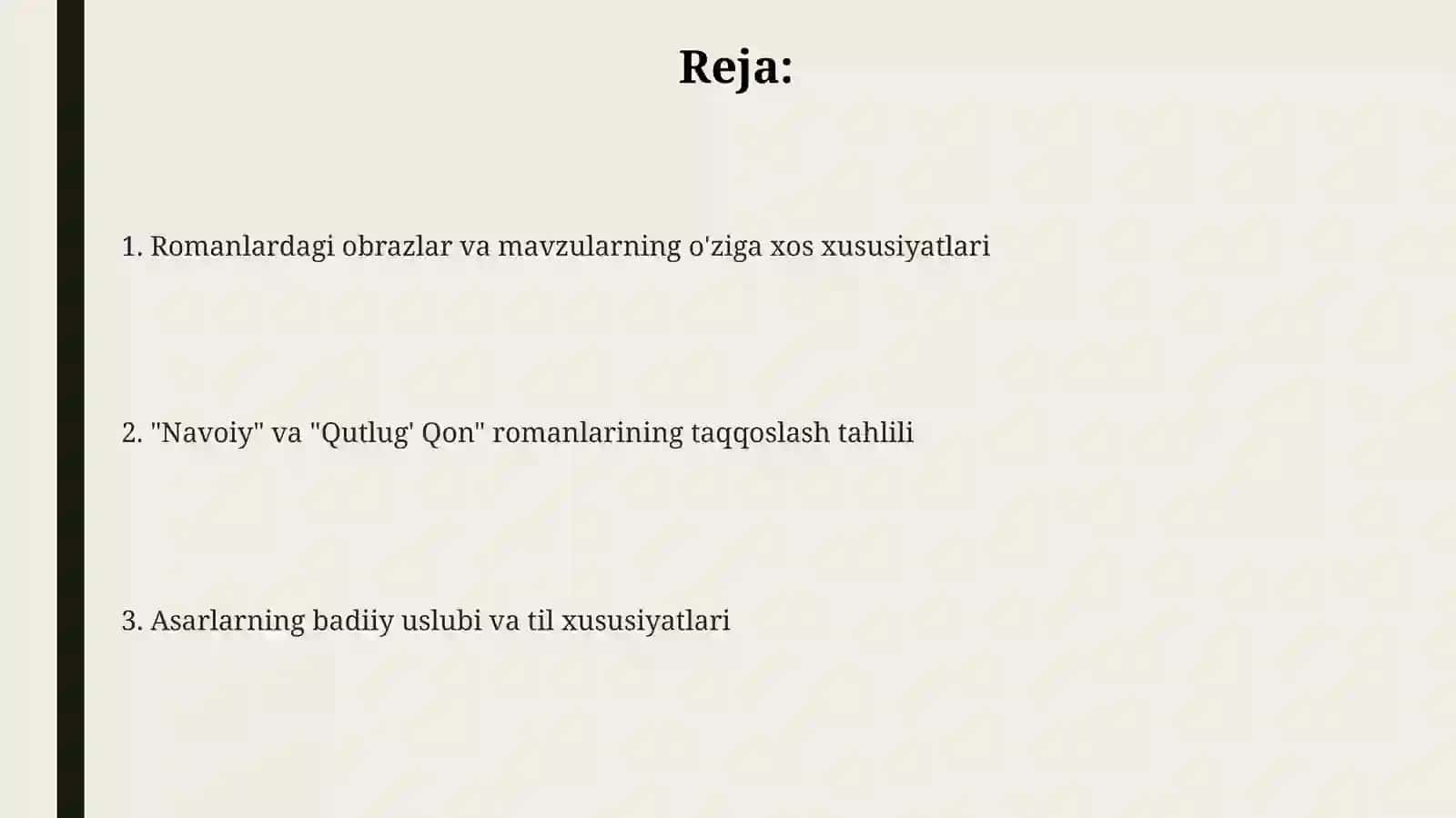 "Navoiy" va "Qutlugʻ qon" romanlari tahlili 2