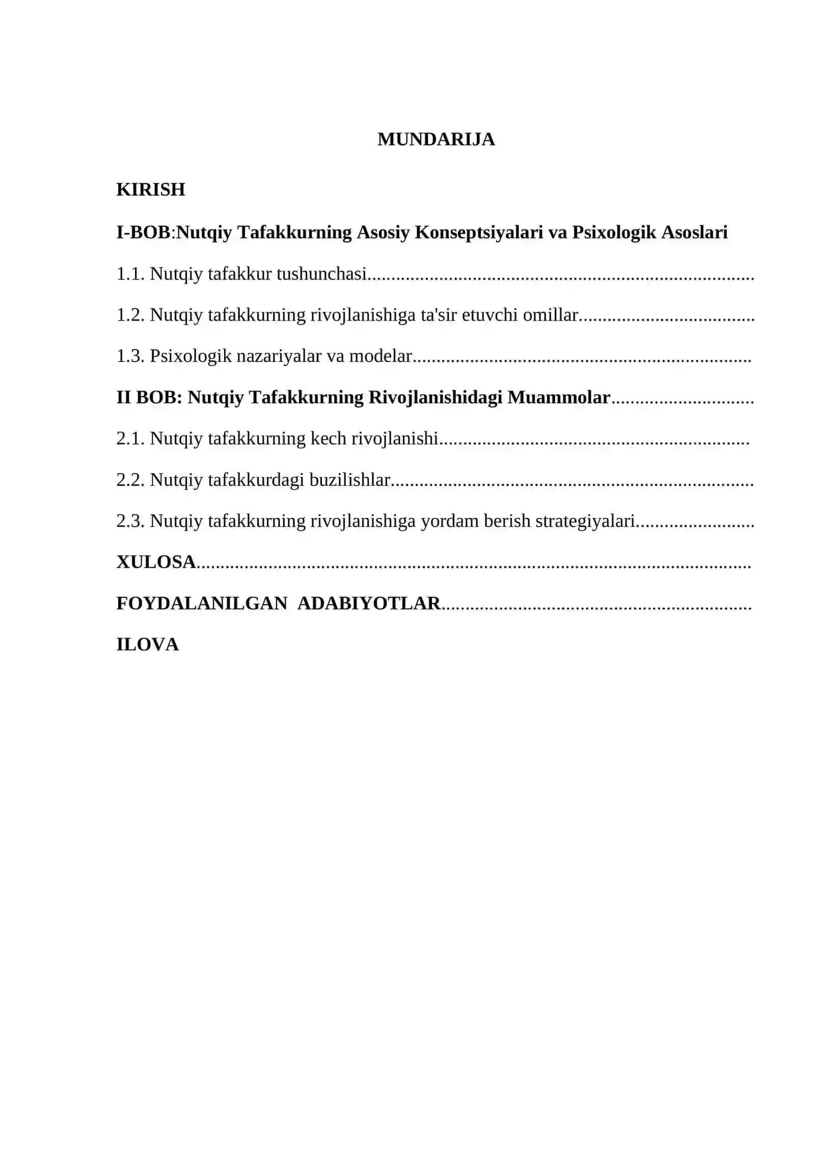 NUTQIY TAFAKKURNING RIVOJLANISH MUOMMOLARI 2