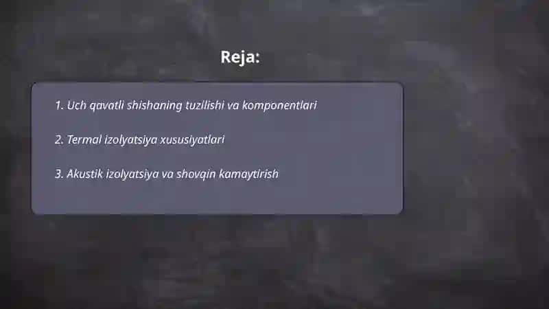 Uch qavatli shisha 2