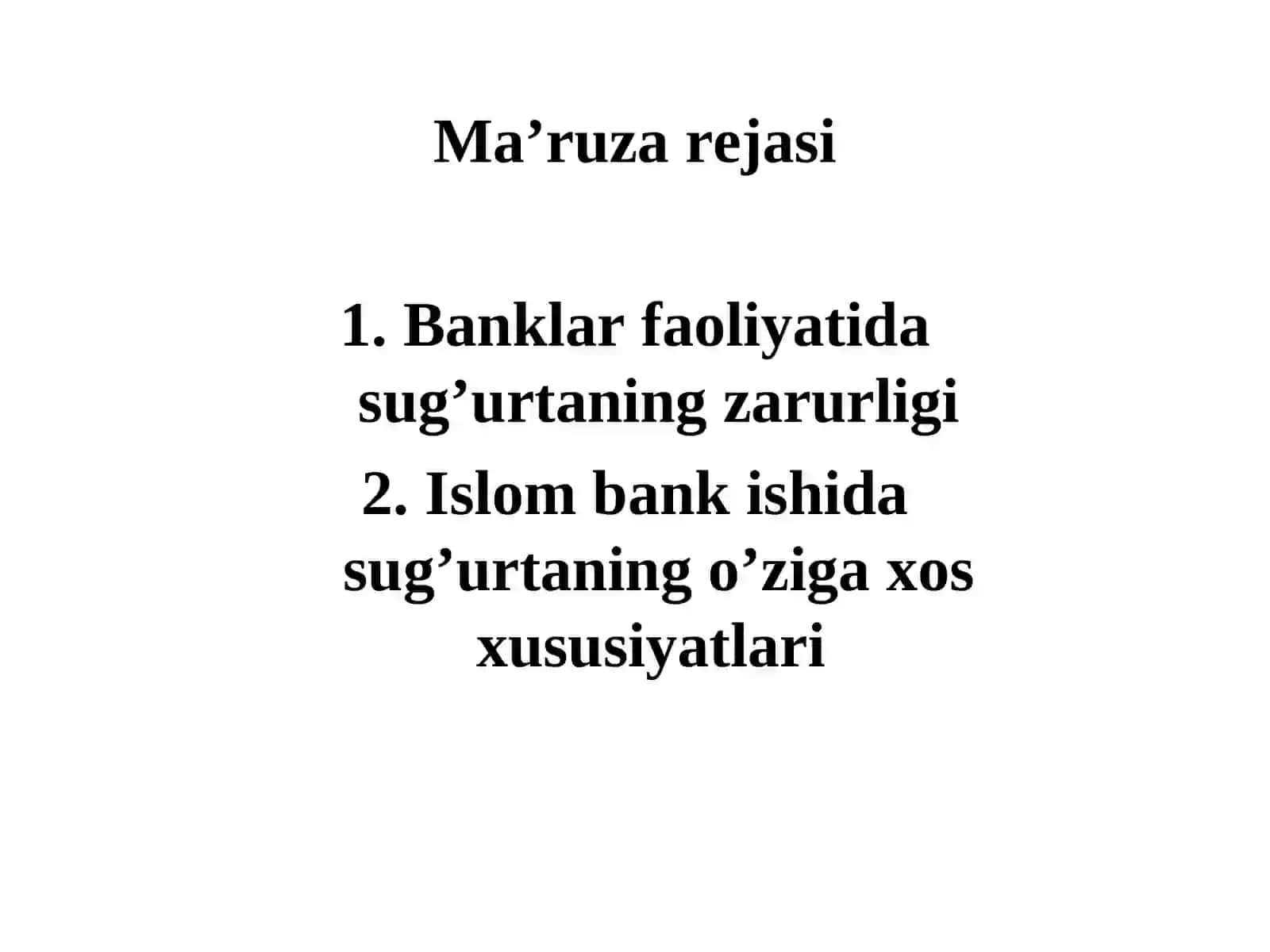 Islom bank ishi 2