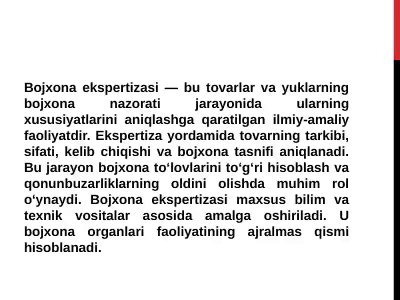 Bojxona Ekspertizasi Tushunchasi 2