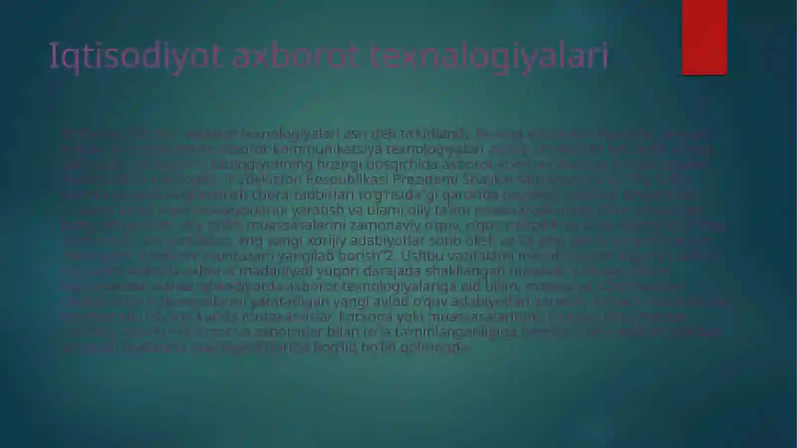 Axborot texnologiyalari 2
