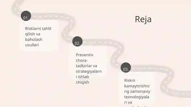 Riskni kamaytirish usullarini o'rganish 2