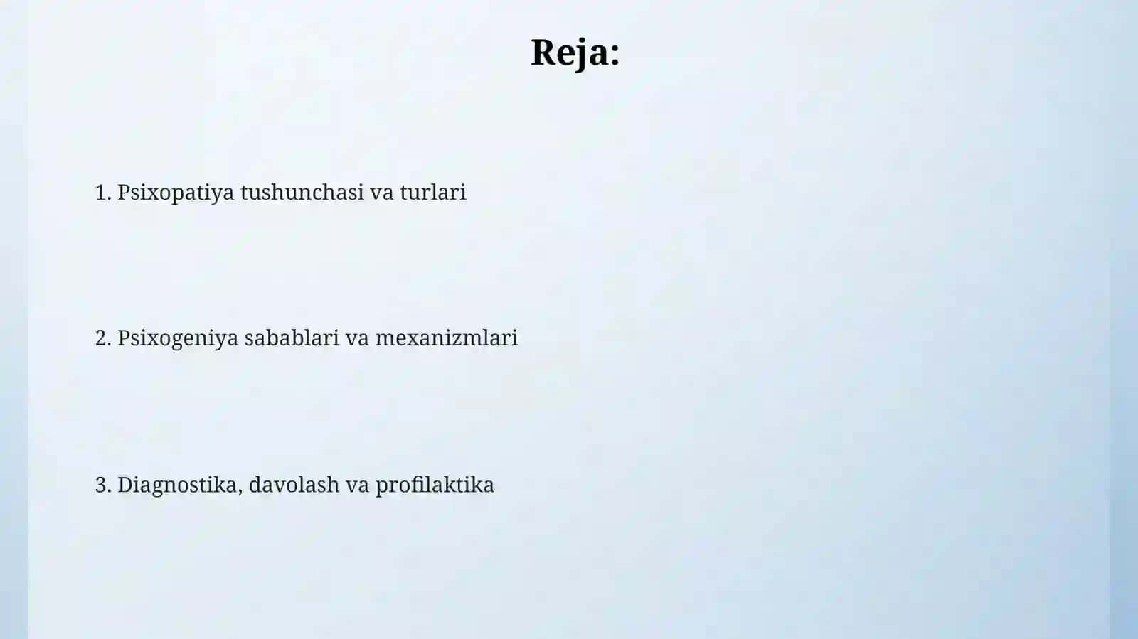 Psixopatiyalar va psixogeniyalar 2