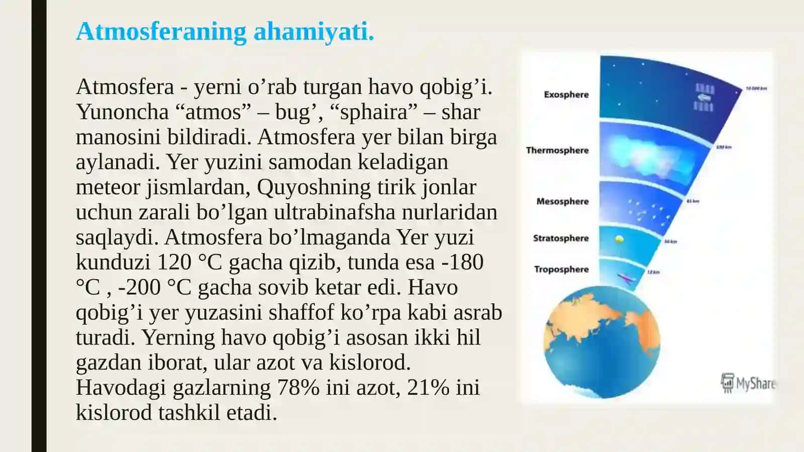Atmosferaning tuzilishi 2
