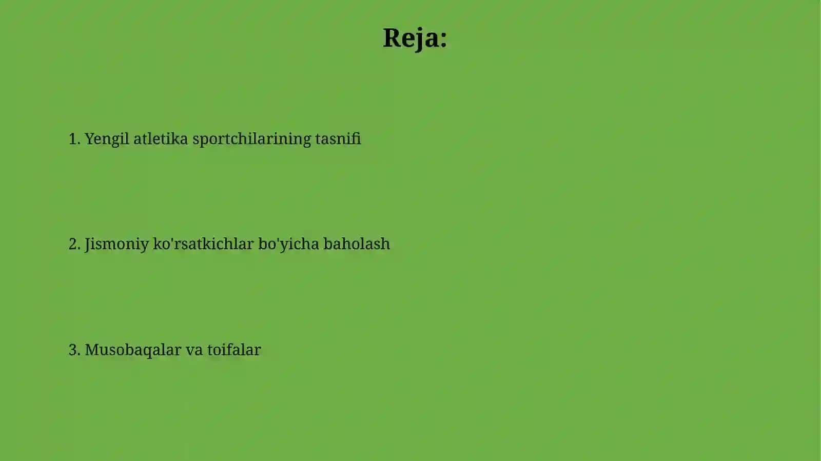 Yengil atletkaning tasnifi 2