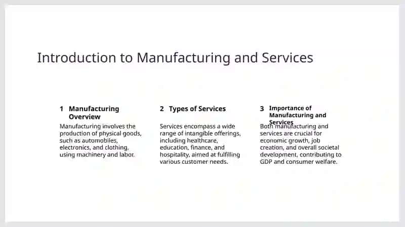 Introduction to Manufacturing and Services 2
