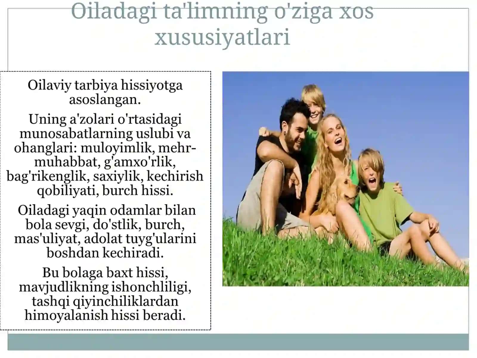O‘SMIRLIK YOSHDAGI BOLALARNI OILADA TARBIYALASH 2