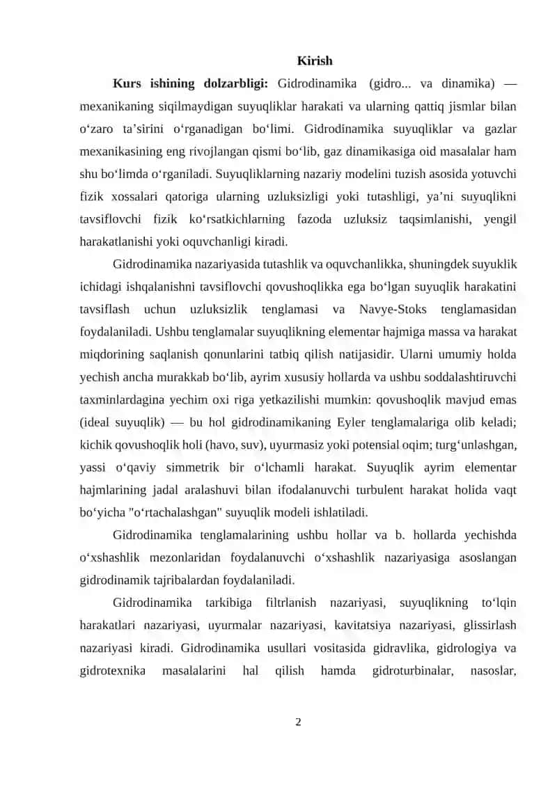 GIDRODINAMIKA HODISALARI 2