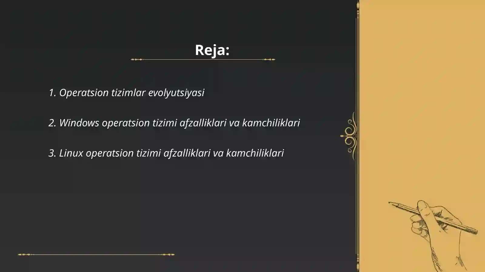 Zamonaviy operatsion tizimlarning qiyosiy tahlili 2