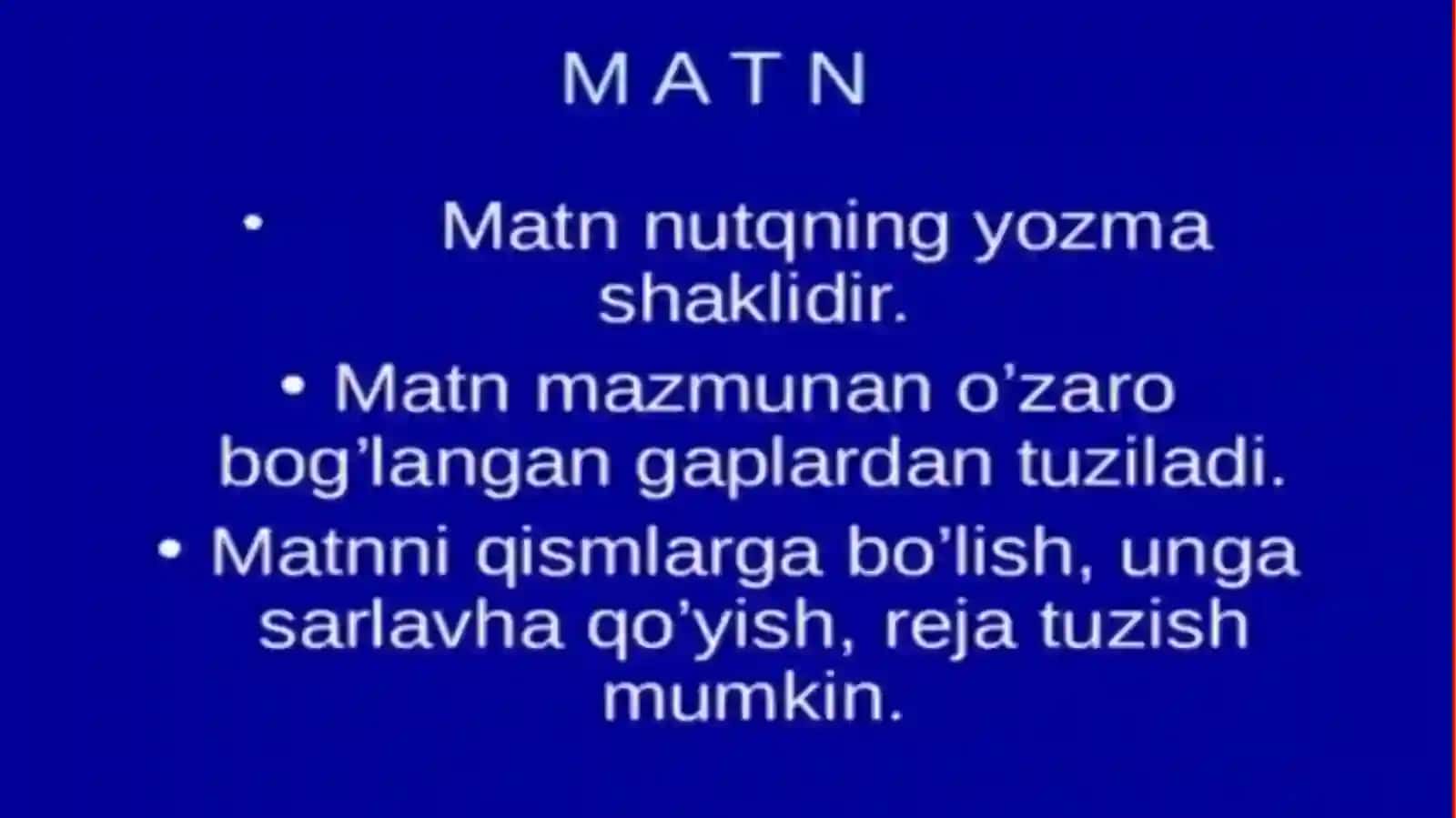 Rasmiy matn korpusini yaratish. 2