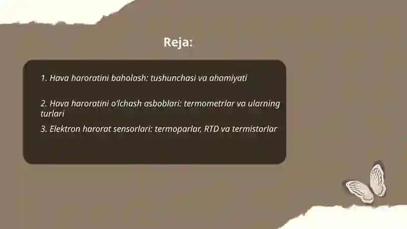 Hava haroratini baholash 2