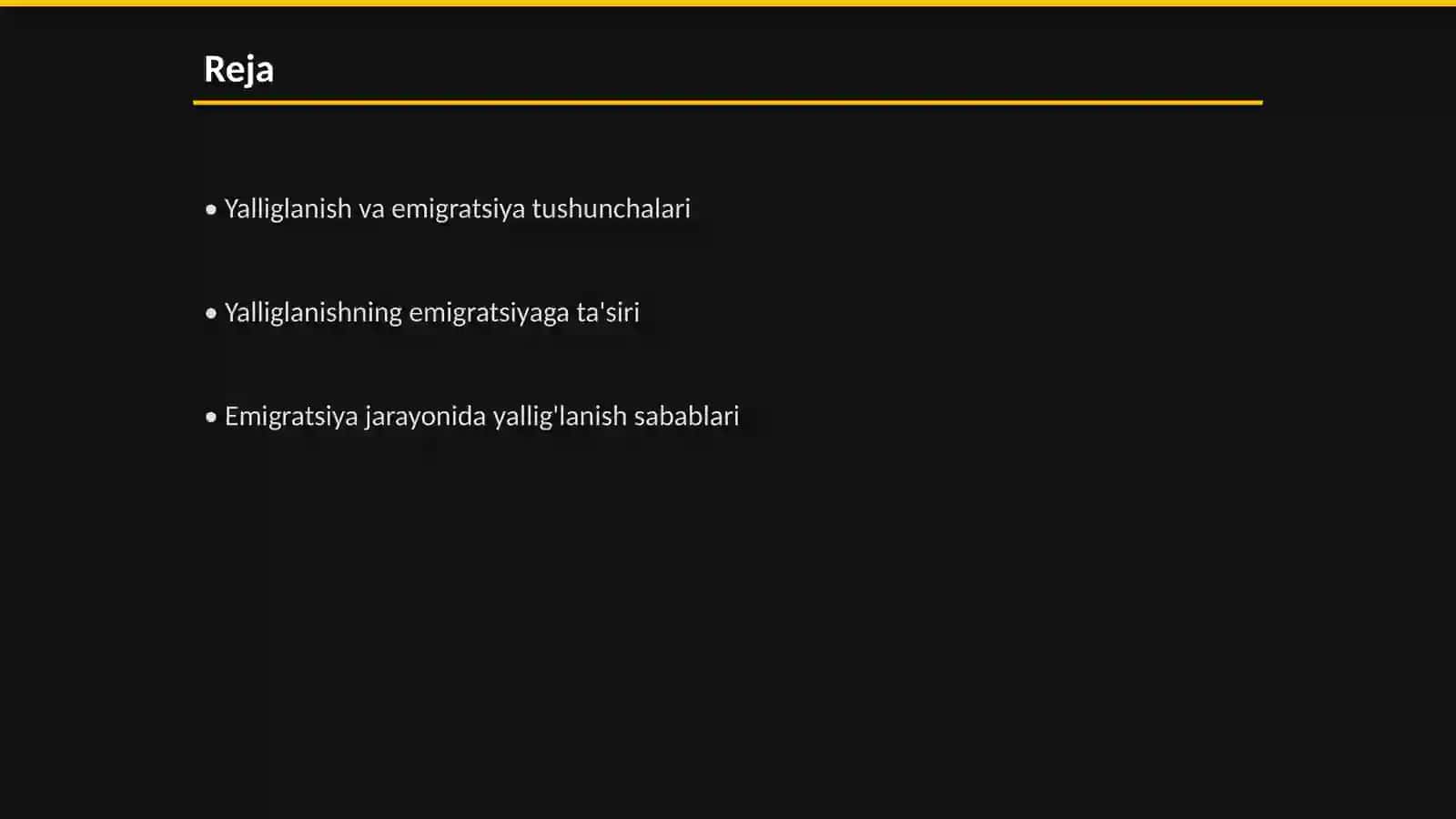 Yalliglanish emigratsiya hodisalari 2