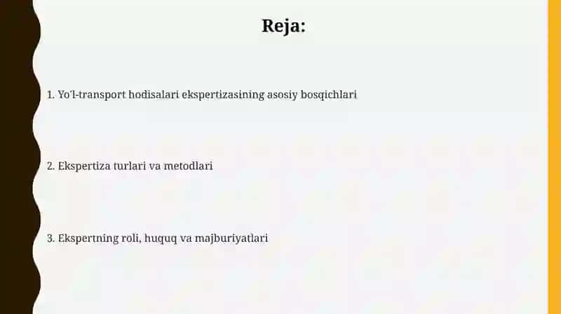 Yo‘l-transport hodisalari eksperttahlili 2