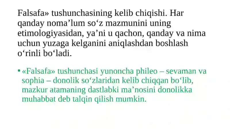 FALSAFANING MAZMUNI VA JAMIYATDAGI ROLI 2