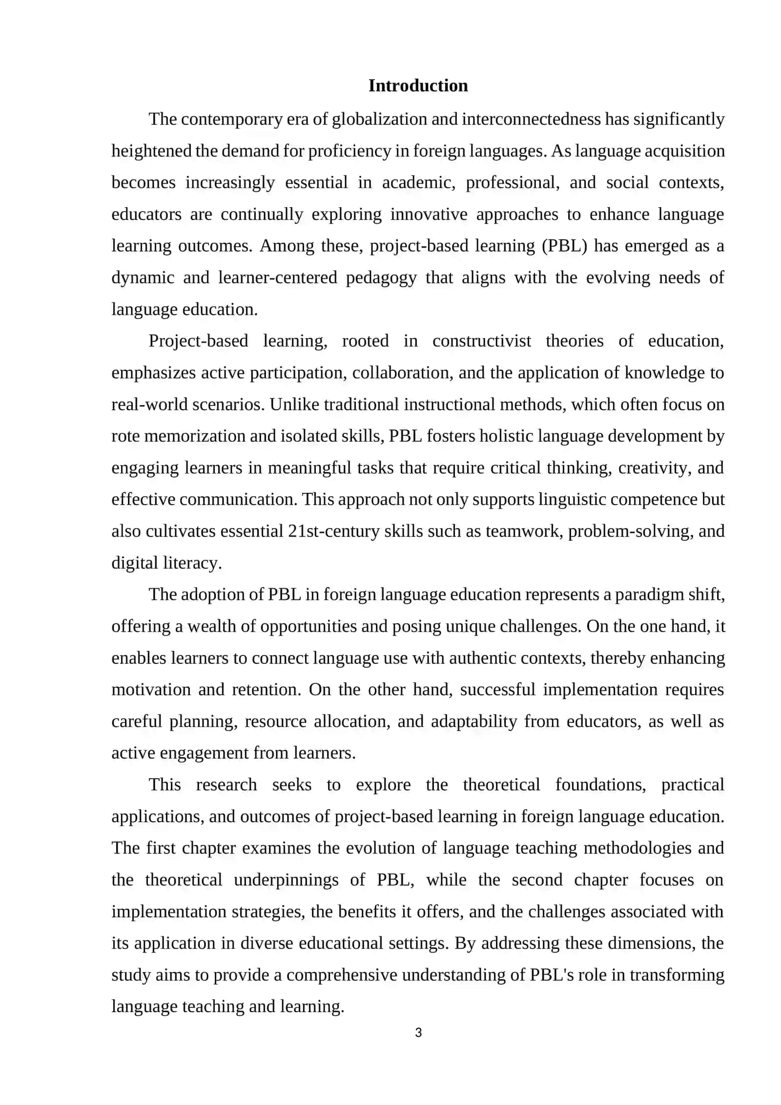 PROJECT-BASED LEARNING IN FOREIGN LANGUAGE EDUCATION: BENEFITS AND CHALLENGES 2