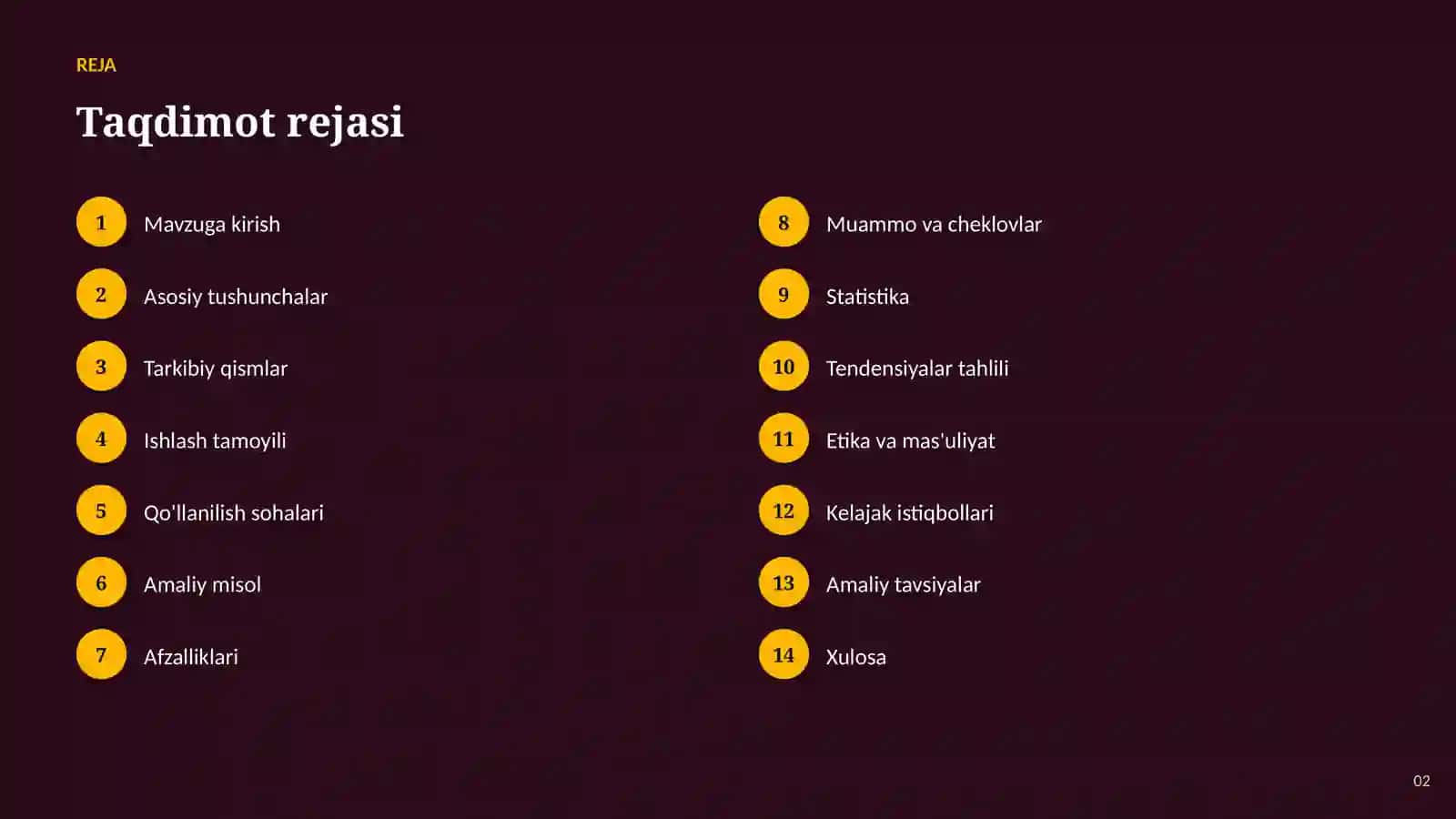 SUN'IY INTELLEKT • AI VA KATTA MA'LUMOTLAR 2