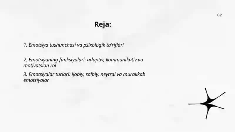 Emotsiya tushunchasi va turlari 2