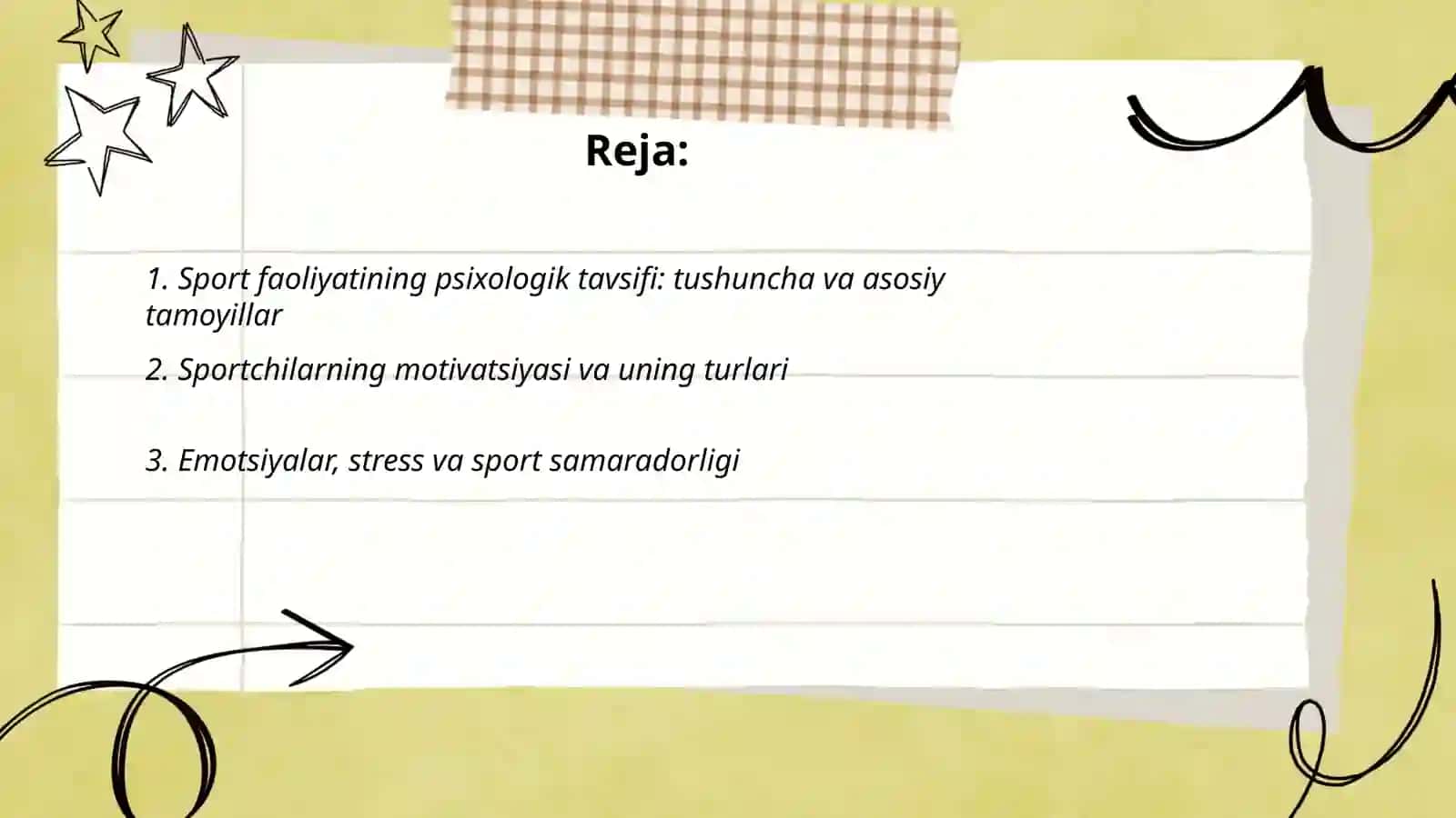 Sport faoliyatining psixologik tavsifi 2