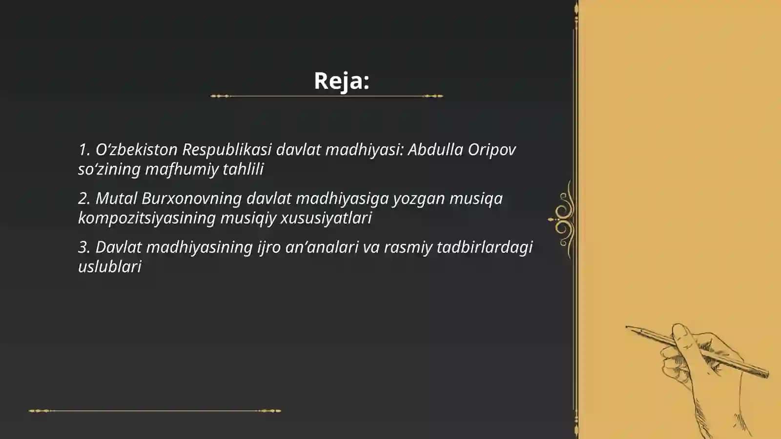 Abdulla Oripov davlat madhiyasi 2