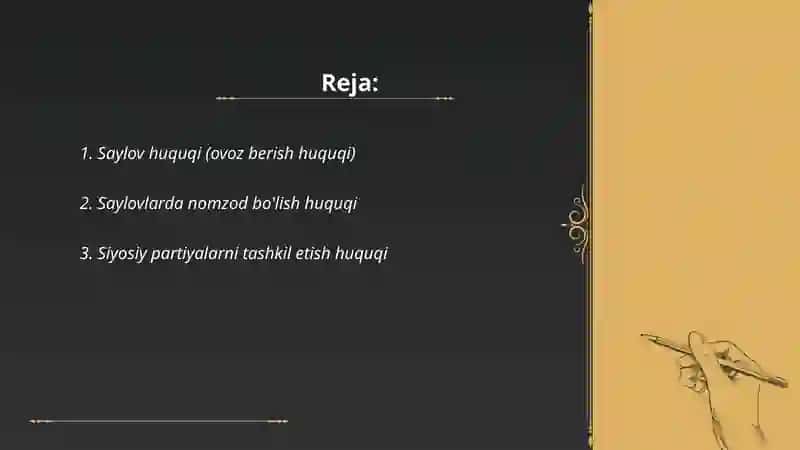Siyosiy huquqlar 2