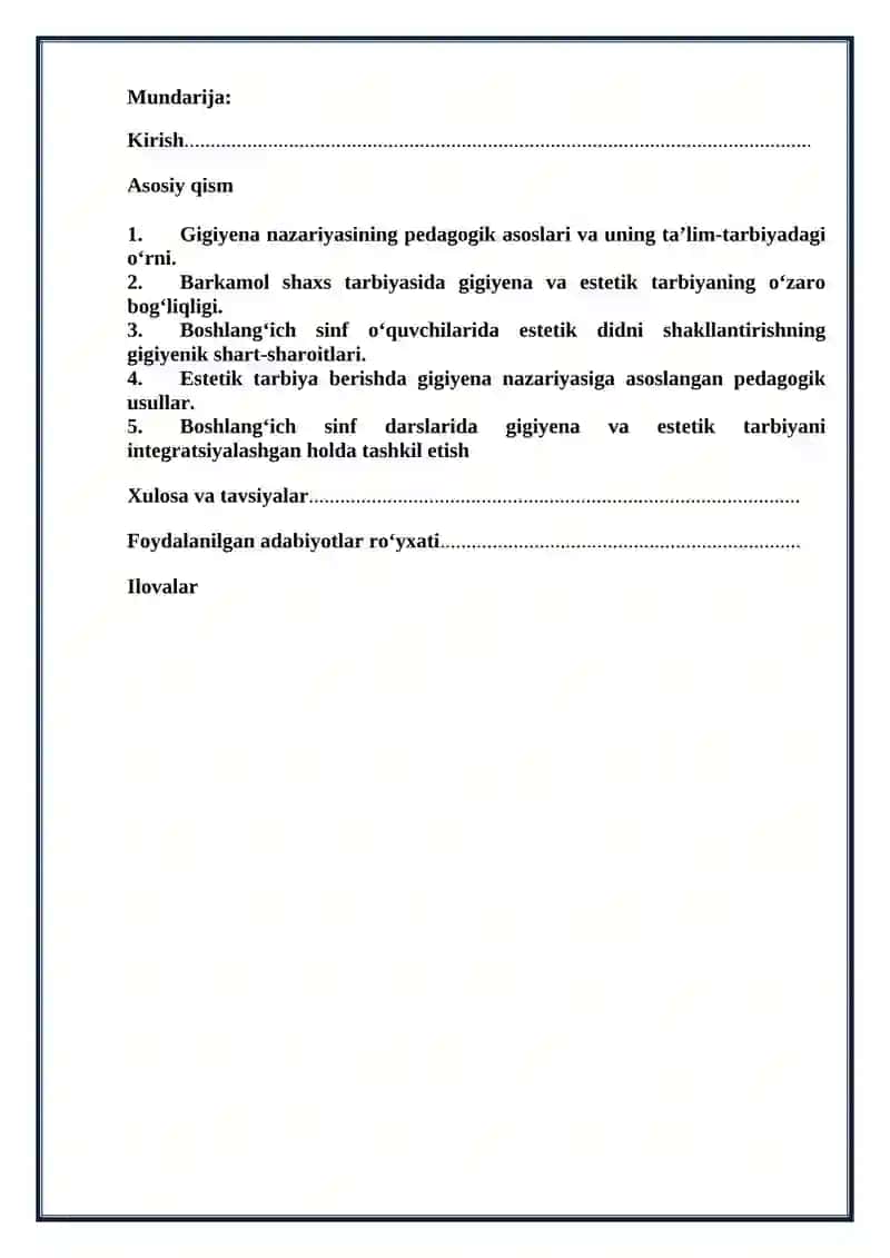 Gigiyena va Estetik Tarbiya 2