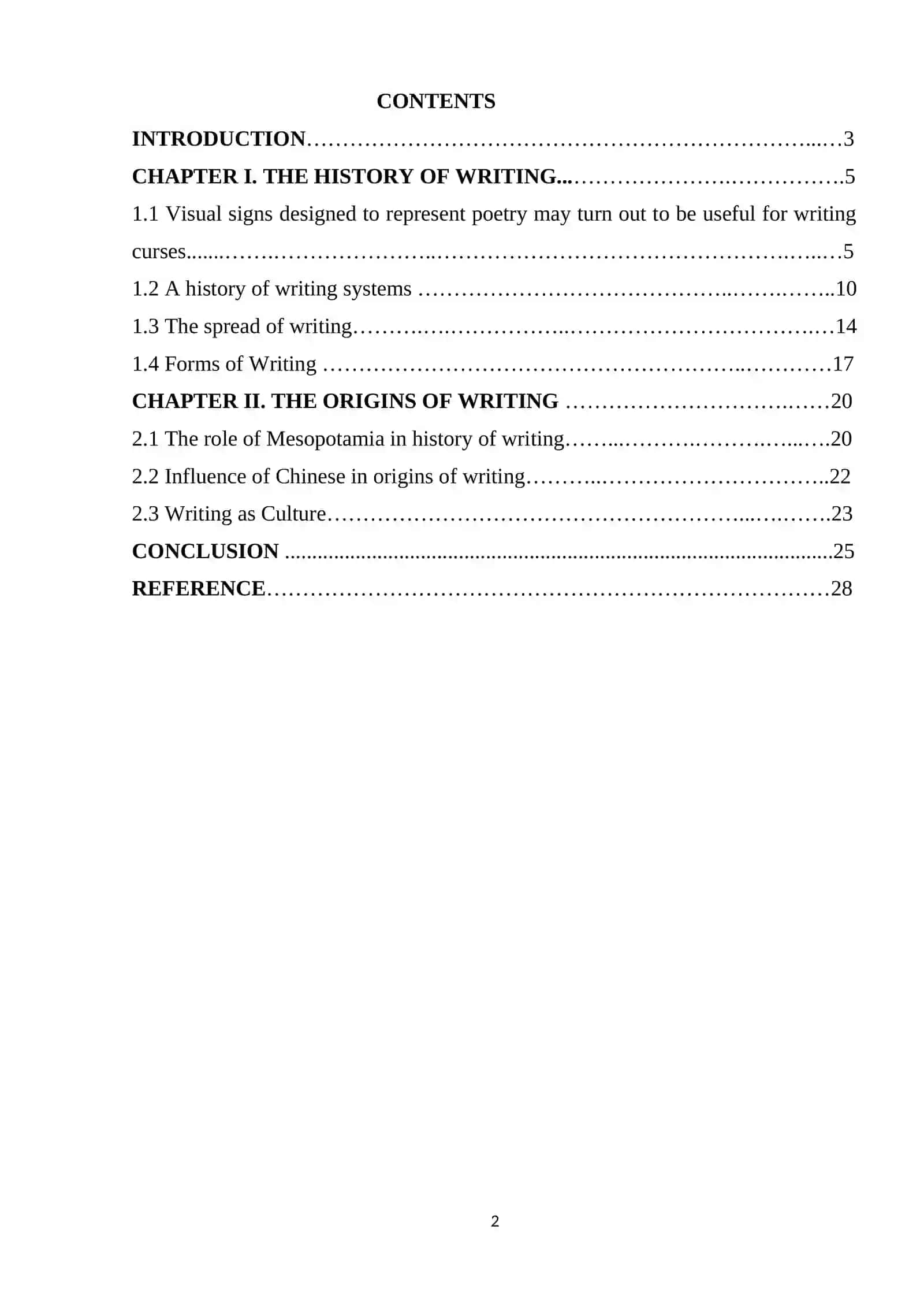 HISTORY OF WRITING 2