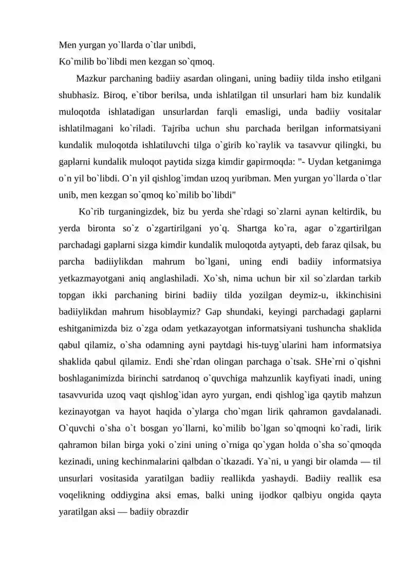 BADIIY ASAR TILIGA XOS XUSUSIYATLAR 2