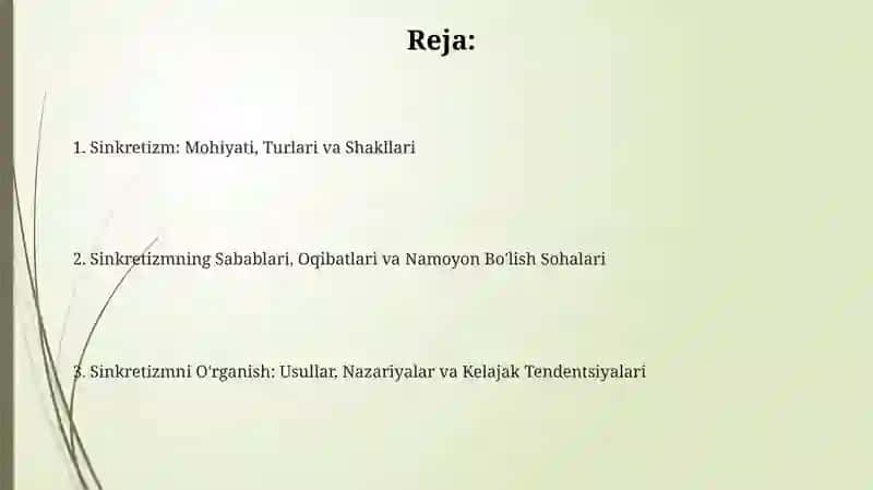 Sinkretizm Tushunchasi va uning O'rganilishi 2
