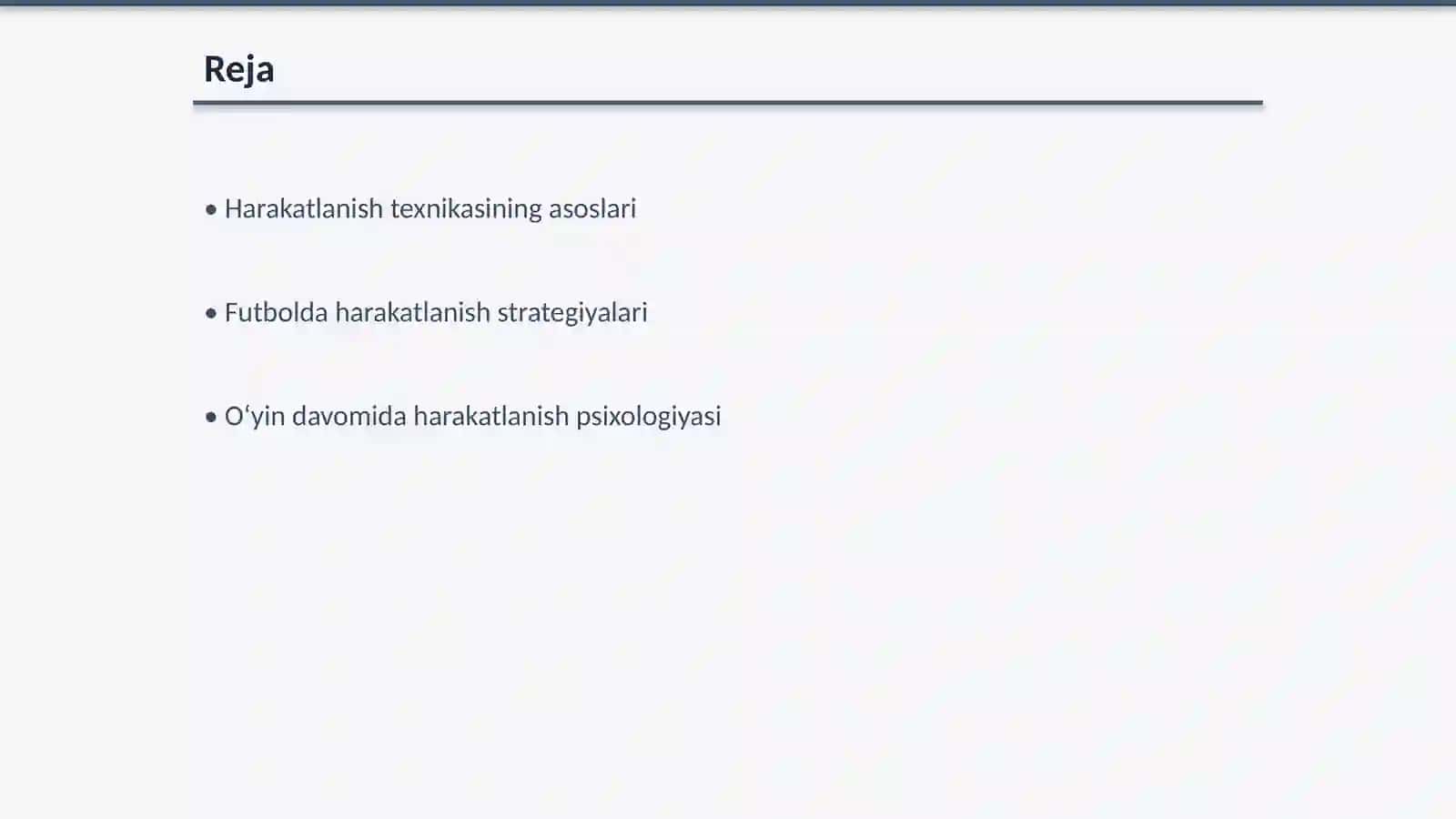 Futbol oʻyinida harakatlanish texnikasini oʻrgatish 2