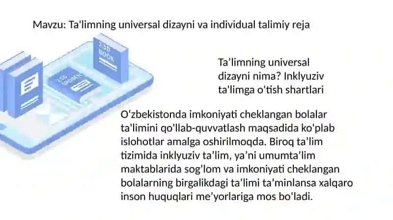 Ta'limning universal dizayni nima? 2