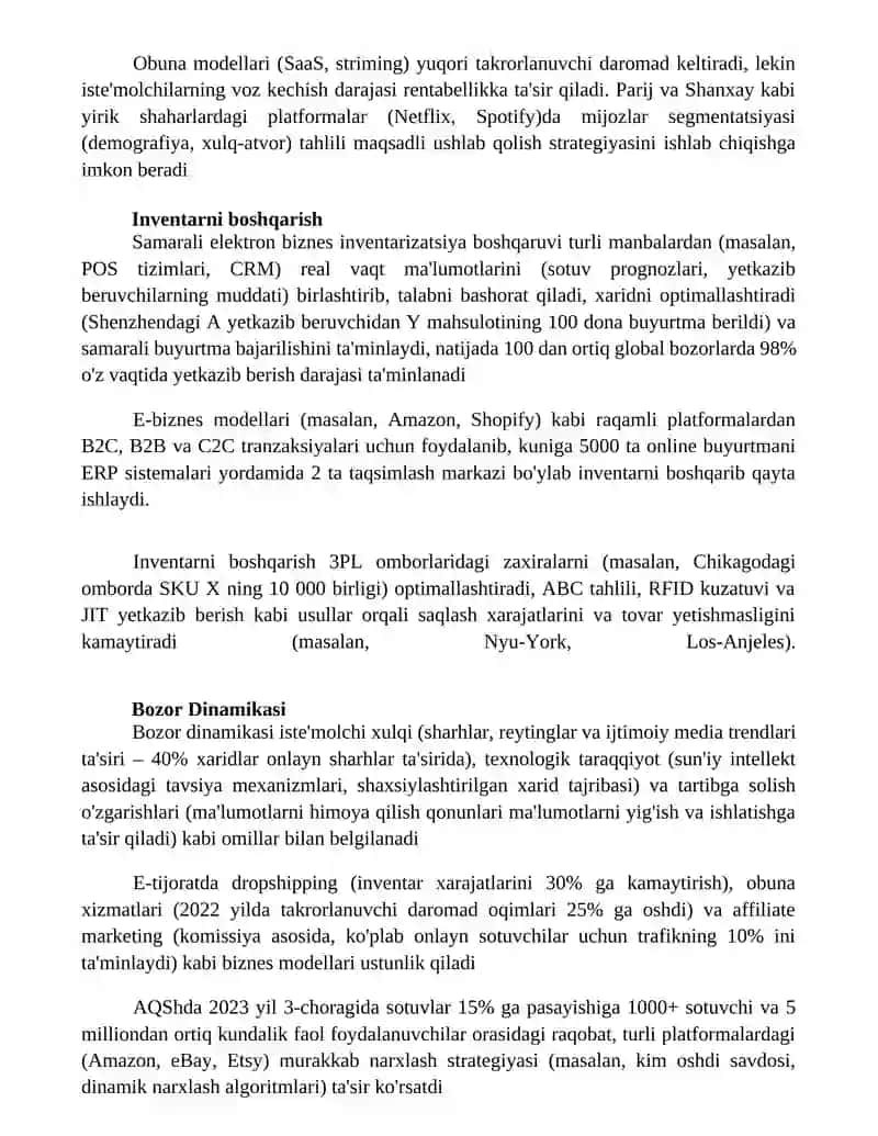 Elektron biznes modellari 2
