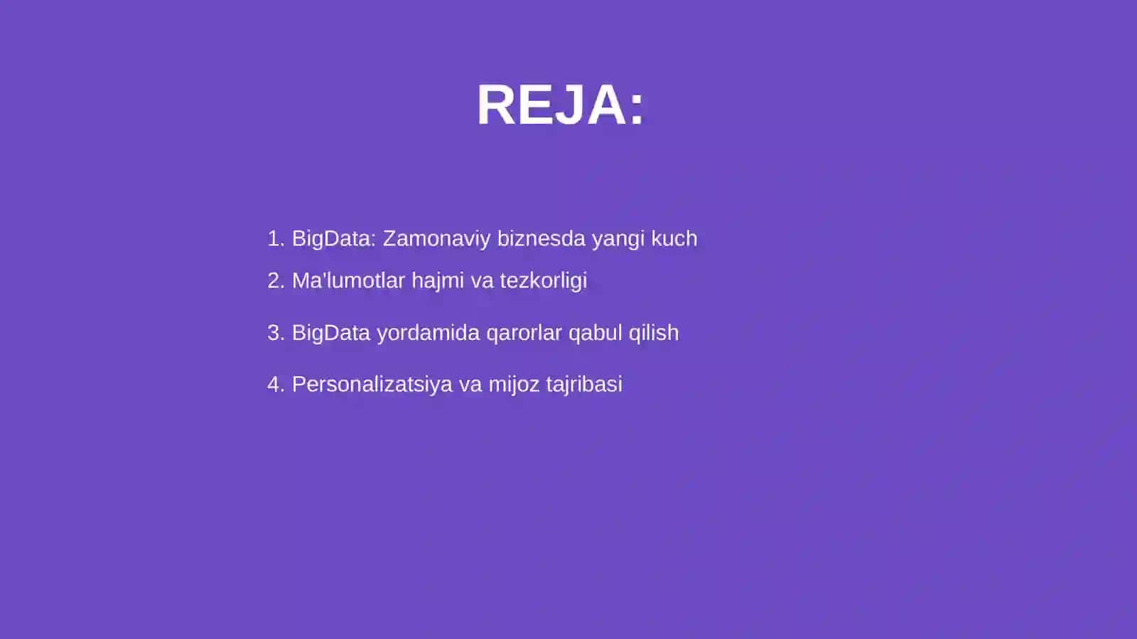 BigData xususiyatlari va ro‘li 2