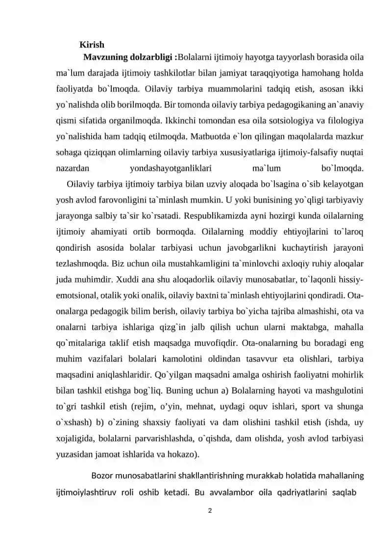 Mahallaning ijtimoiy-pedagogik o’rni 2