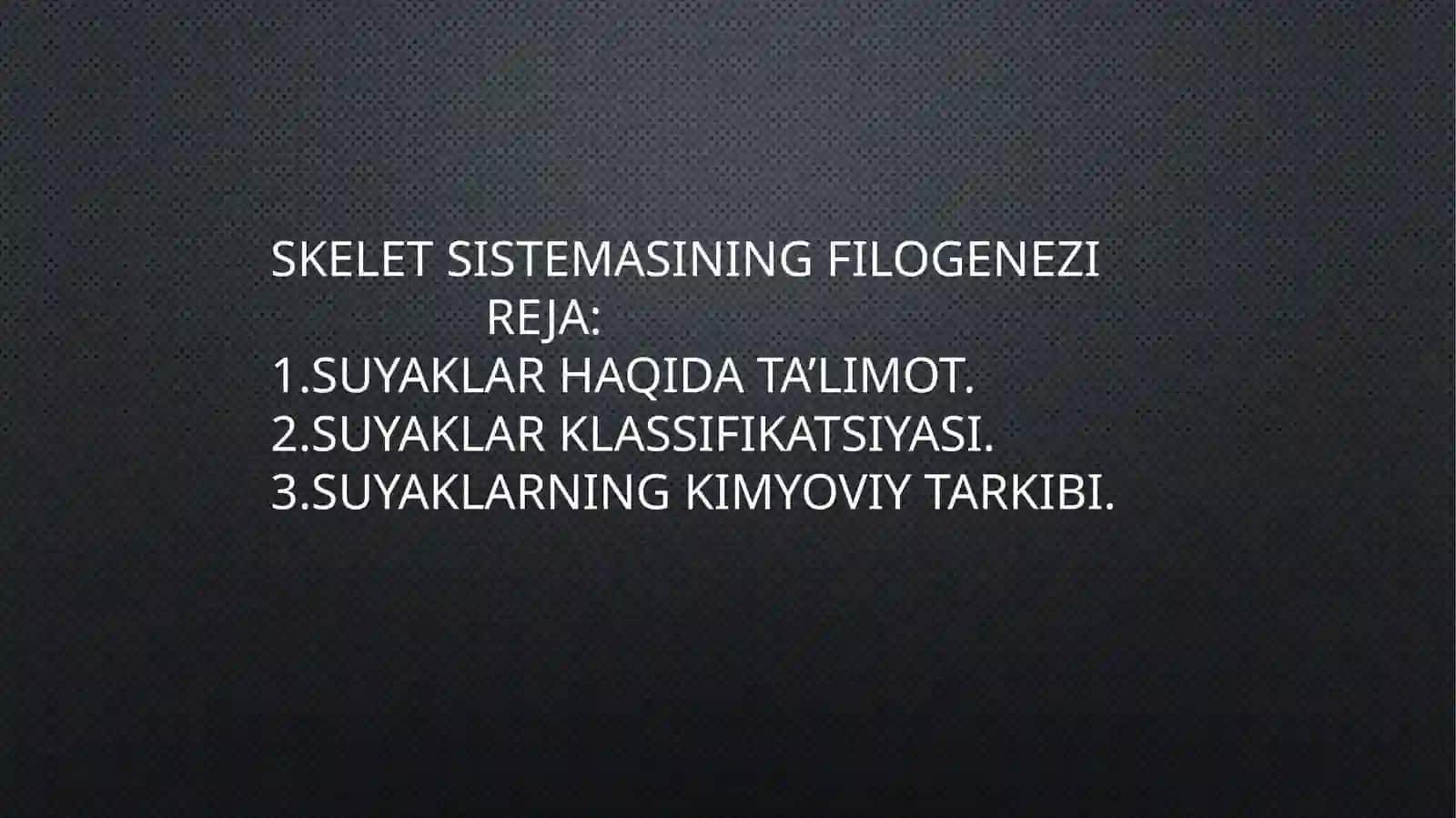 Suyaklar haqida ta’limot 2