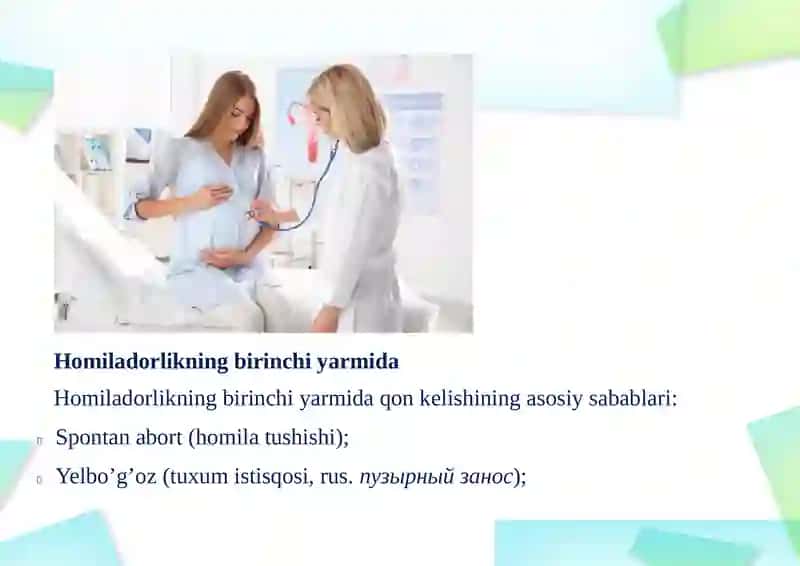 Homiladorlikda Qon Kelishi 2