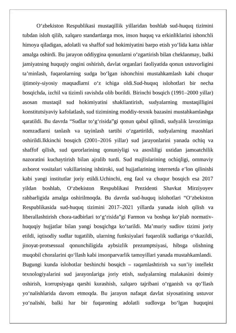 Sud-huquq islohotlari va ularning bosqichlari 2