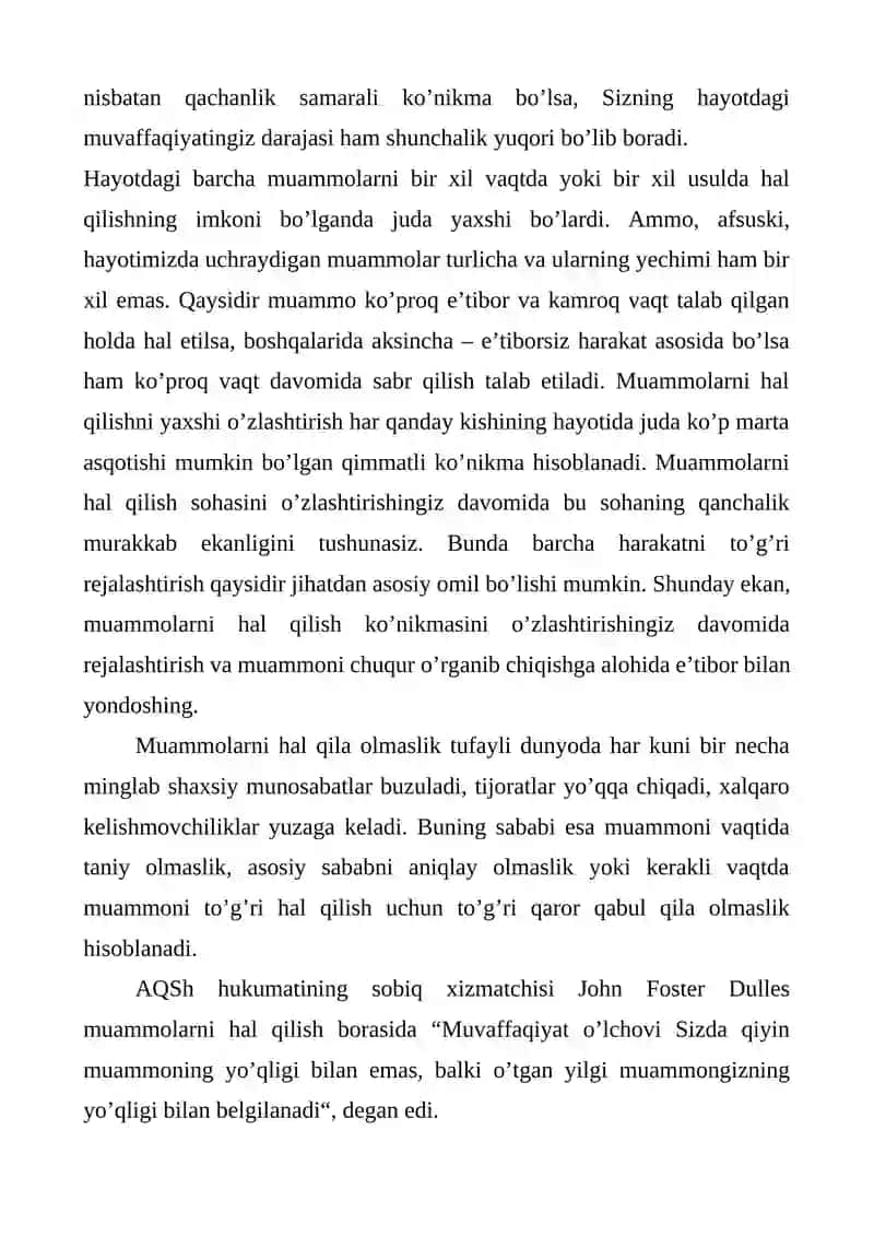 Muammoni hal qilishning asosiy strategiyalari 2