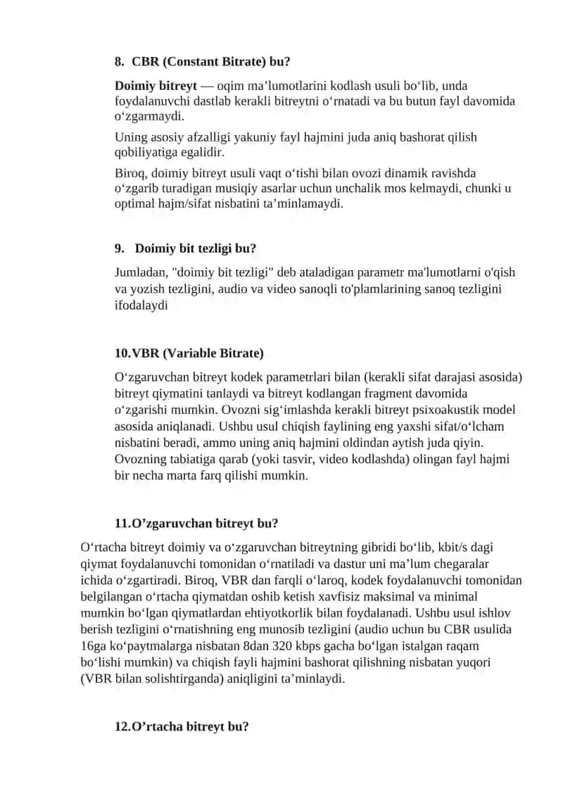 Siqish Texnologiyalari 2