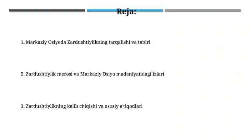 Zardushtiylik e'tiqodi vao'rtaosiyo 2