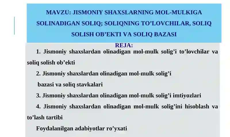 SOLIQ VA SOLIQQA TORTISH TAQDIMOT ISHI 2